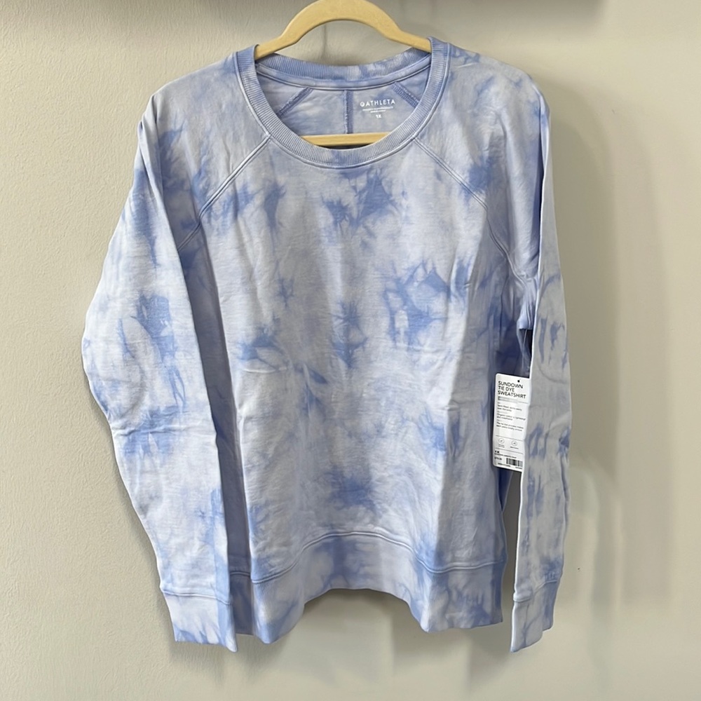 Athleta Blue Tie Dye Sweatshirt